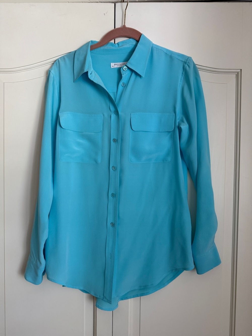 Equipment Women's Turquoise Button-Down Shirt